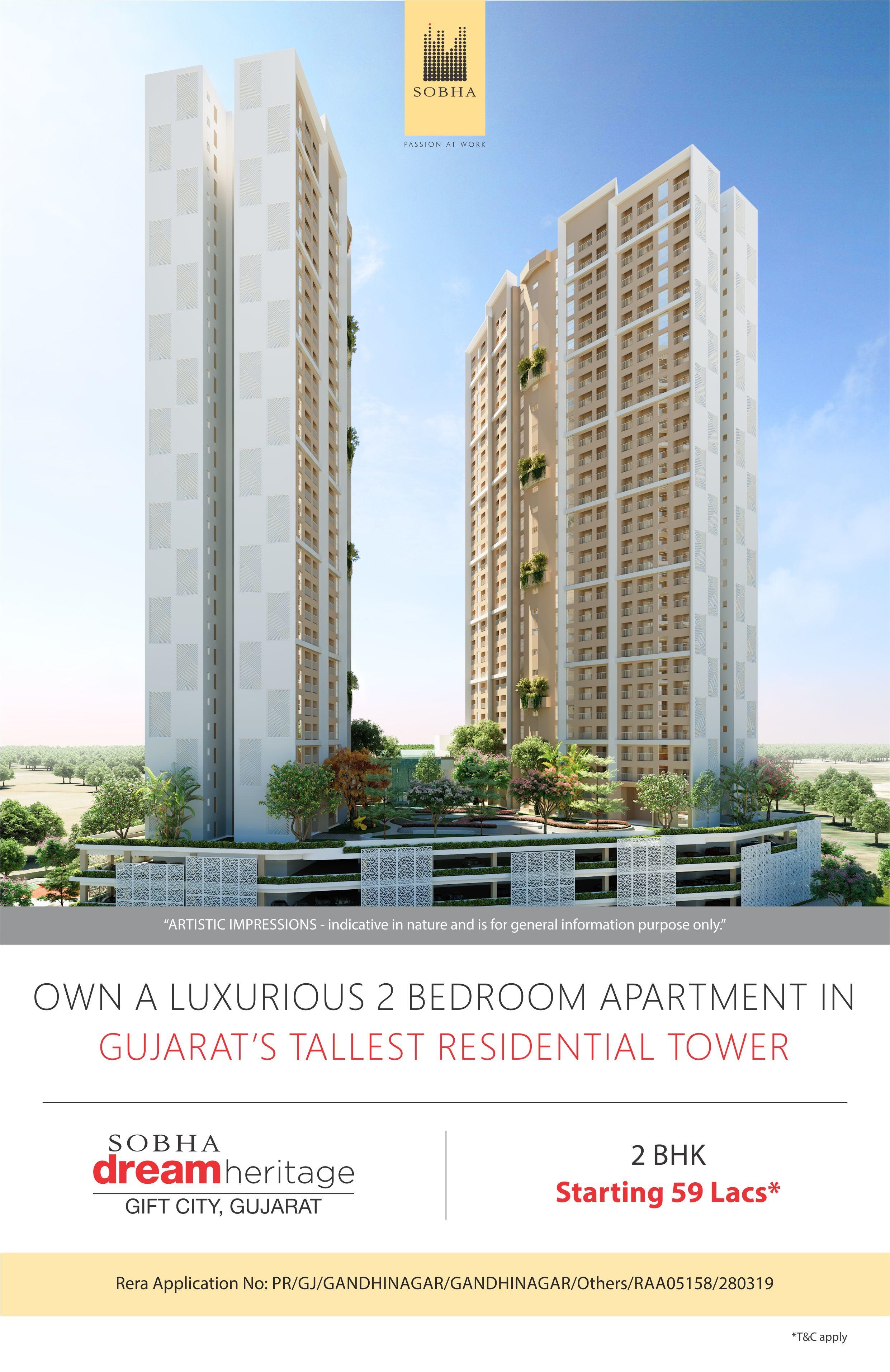 Own a luxurious 2 bedroom residences at Sobha Dream Heritage in Ahmedabad Update